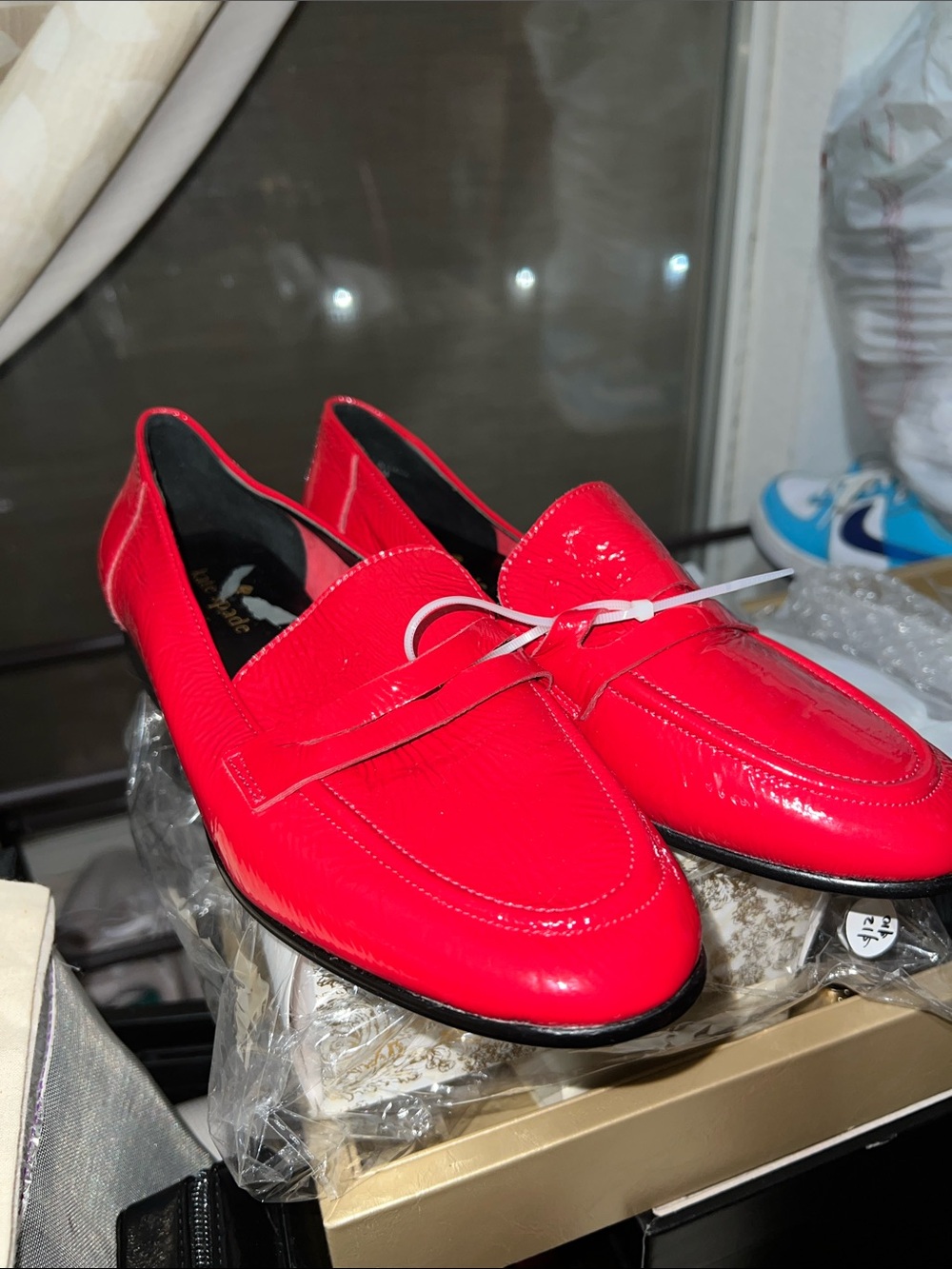 kate spade Women's Red Patent Leather Loafers